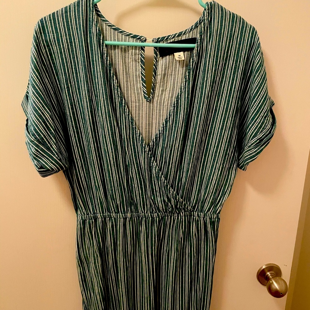 Green Stripped Jumpsuit For women